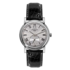 Mens stainless steel city strap watch with roman dial