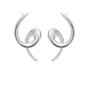Silver furl earrings