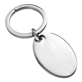 Carrs sterling silver oval keyring