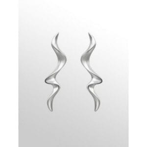 Silver sarah jordan ruffle 2012 earrings