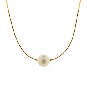 18ct yellow gold south sea pearl necklace