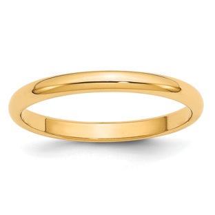 18ct yellow gold 2.5mm court wedding ring