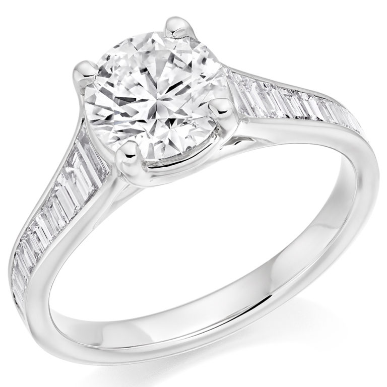 Platinum 1.31ct diamond engagement ring