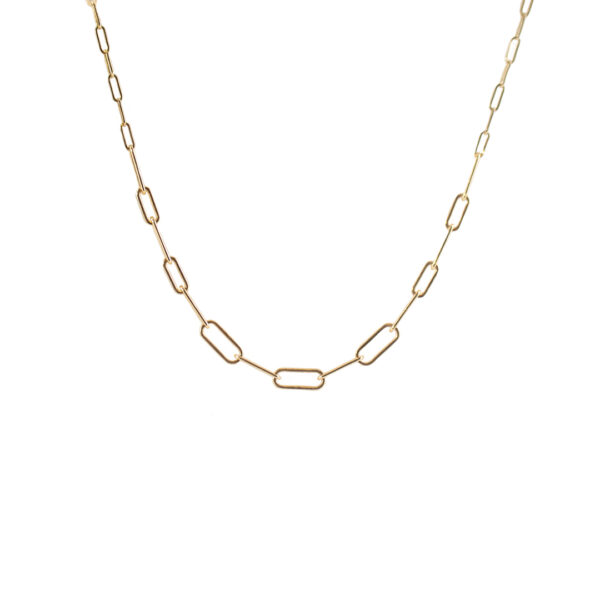 9ct Yellow Gold Paperclip Necklace