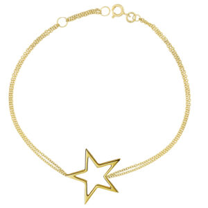 9ct Yellow Gold Star Bracelet