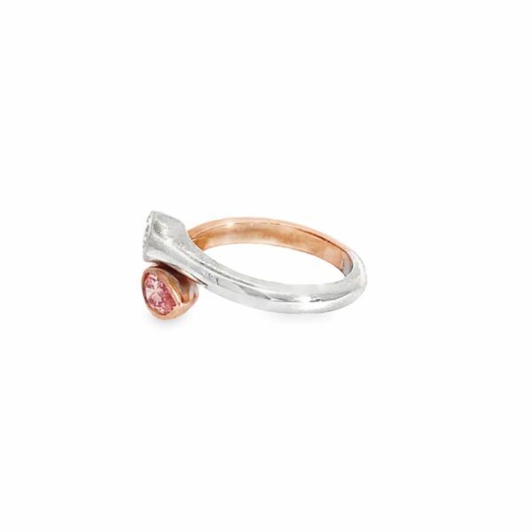 9ct Rose & White Gold Pink & White Lab Grown Diamond Ring