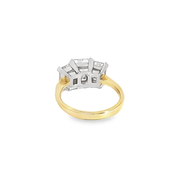Preloved 2.97ct Emerald Diamond Three Stone Ring