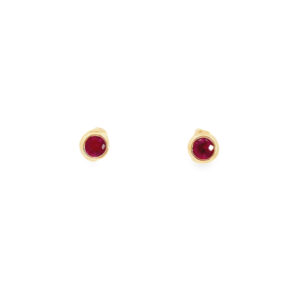 18ct Yellow Gold Ruby Stud Earrings