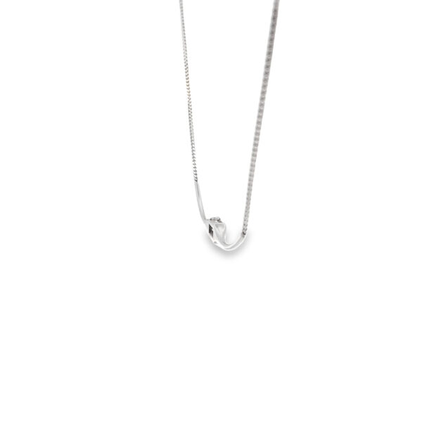 18ct White Gold 1.07ct Emerald Diamond Necklace