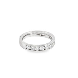 Platinum 0.78ct Diamond Half Eternity Ring