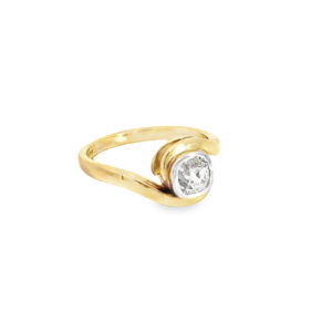 18ct Yellow Gold 0.83ct Old Cut Diamond Solitaire Ring