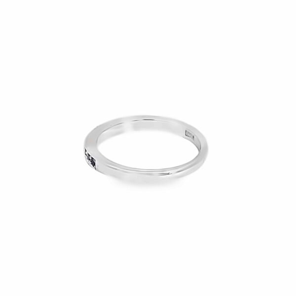 Platinum Grain Set Sapphire Eternity Ring