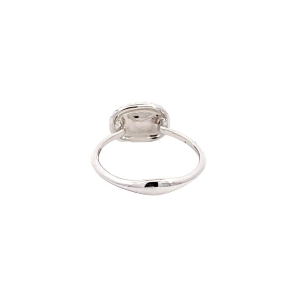 18ct White Gold Rose Cut Sapphire & Diamond Ring