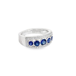 Platinum Sapphire & Diamond Dress Ring