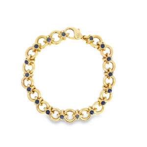 Preloved 9ct Yellow Gold Sapphire Bracelet