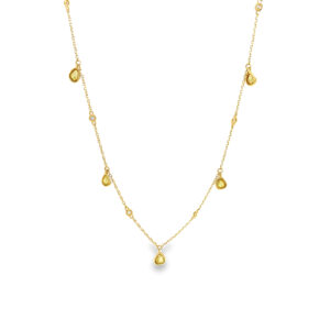 18ct Yellow Gold Diamond Slice Necklace