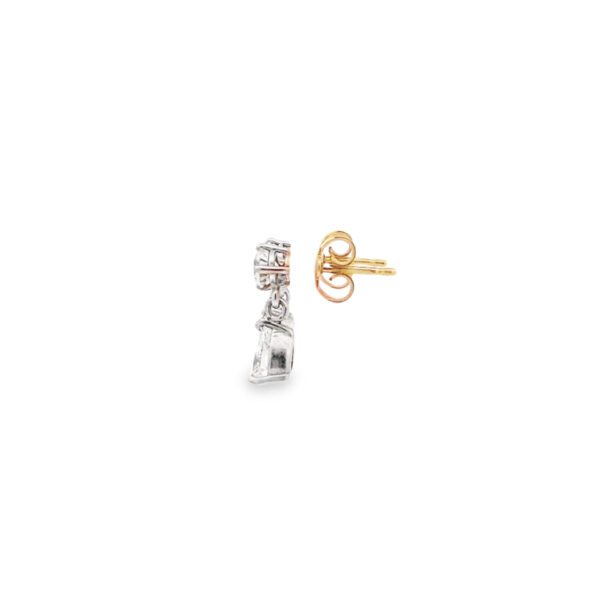 18ct Gold 1.30ct Pear & Brilliant Diamond Drop Earrings